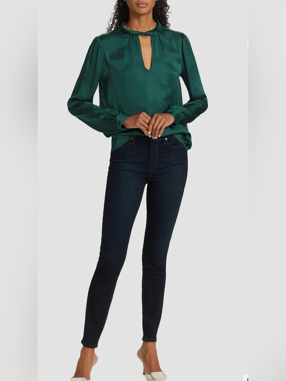 PAIGE Hoxton Ankle Skinny Jeans - Dark Blue